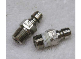 Hansen male quick disconnect fitting to 1/8th npt threads, bad shape