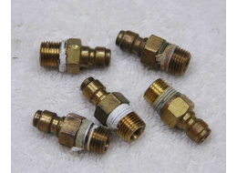 Foster brass male quick disconnect, used shape, 1/8th npt