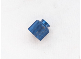 Knurled thread protector, some wear, blue