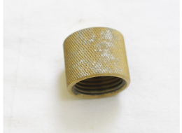 Knurled Gold ano thread protector, used shape