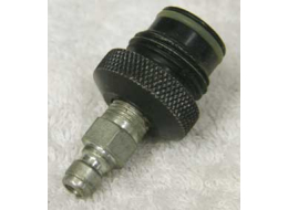 male asa to female 1/8th npt, round knurled top, in great shape with male qd fitting