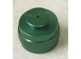 green anodized thread cover w/bleed, new
