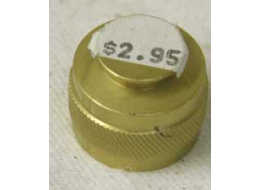 Light gold anodized thread cover w/bleed, new