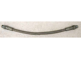 9.5” steel braided hose, used decent shape, stainless? Ends