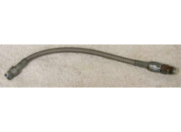 8.875” steel braided hose, used decent shape, tighten to seal end on one side but corroded/rusty, should work fine