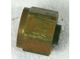 thermo nut with interior nipple, used shape