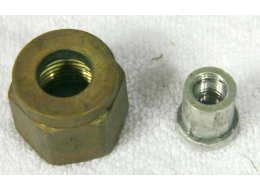 thermo nut with interior nipple, used decent shape