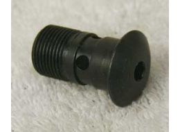 good shape black steel 2k front block screw, no oring