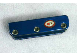 used cp 2 inch gloss blue rail bar drop, dings on base