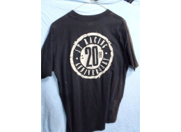 JT 20th anniversary shirt, has giant logo on back. Size XL, sun stains, used. Size is XL.