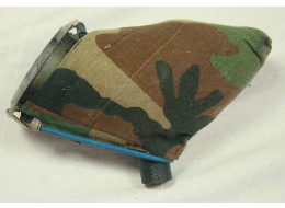 VL-200 with woodland camo cover stitched on and elastic bungie lid cover.