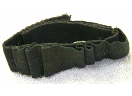 Black 12 gram or tube wrist band, bad used shape, elastic looks bad, dirty