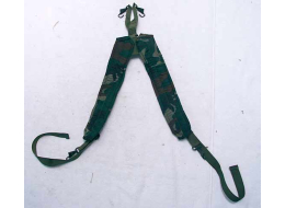 Camo suspenders, decent used shape with corroded and rusty clips, works fine