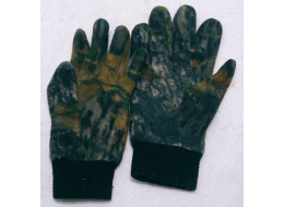 camo polyester gloves, used but decent shape, medium large