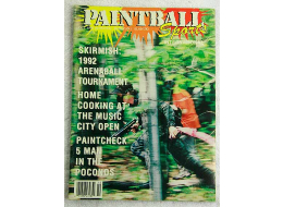 Paintball Sport Magazine, October '92 in good shape. Light dog eared corners, and slightly worn on front and back cover from wear.