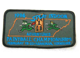 Splat 1 Indoor Paintball Championships 1994, TN patch, good shape.