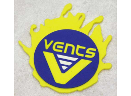 Vents coaster blue with white and yellow, great shape