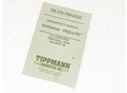 Tippmann Pro-Lite operator Manual, used shape