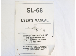 Tippmann Pneumatics SL-68 1 manual, worn edges