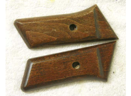 Stock old style sterling wood grips, great shape with red brown varnish