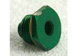 Used lapco valve retaining screw in green, has wear