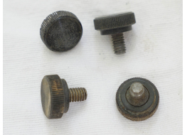 used side body thumb screw to hold in valve body/asa.  Steel screw with plastic cap, 1x screw