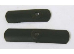 nelson dual pump arm slot covers in black in bad shape with cushions