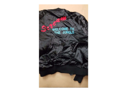 Scream "very trendy" satin jacket, Embroidered by Idema med/lg 