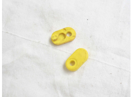 Piranha Yellow Detent cover, used shape, plastic