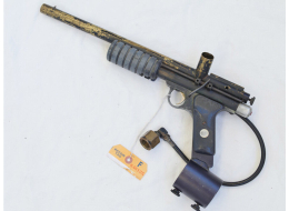 Left Feed 1988 or 1989 Annihilator built from an early PG pistol.