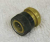 Yellow metal fill nipple cover, used shape
