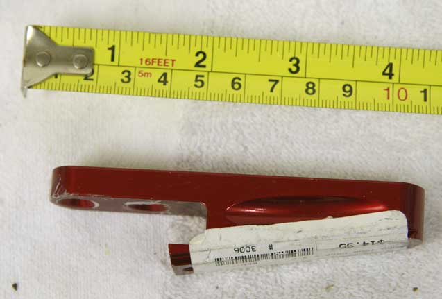 Kapp tear drop angled rail with screws, red, box wear, decent shape