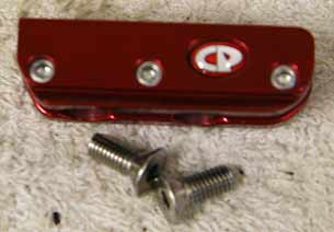cp rail great shape with 2 screws, red ano