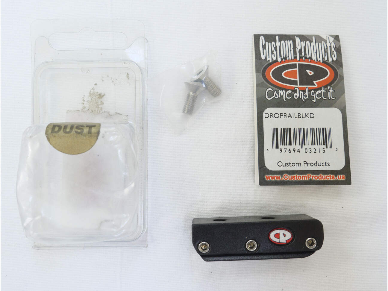 CP rail great/new shape with 2 screws, black ano