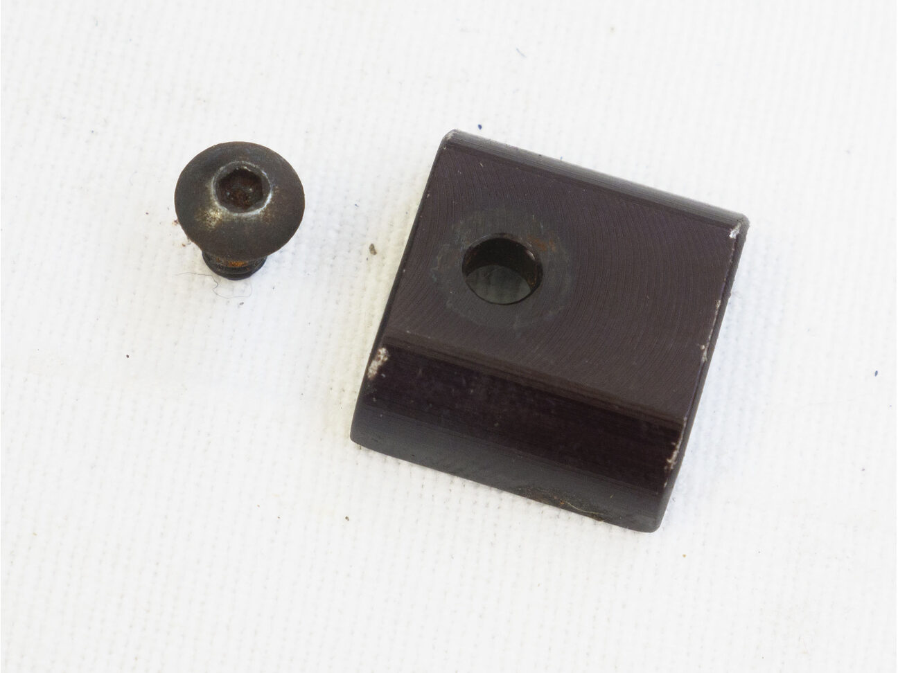 ACI Griffin detent plate cover and screw, used shape