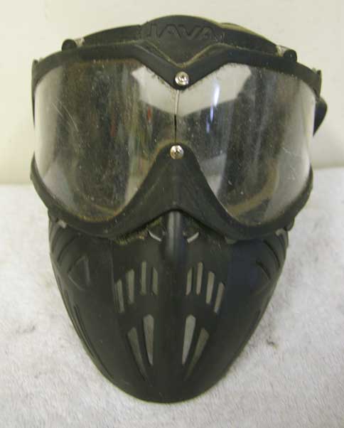 Raven bad shape mask, lens is cracked in half, not safe for use