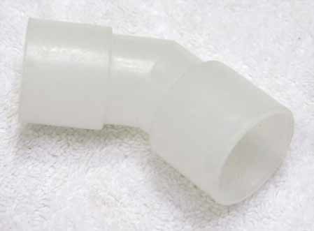.975 by .85 inch elbow, opaque plastic, new
