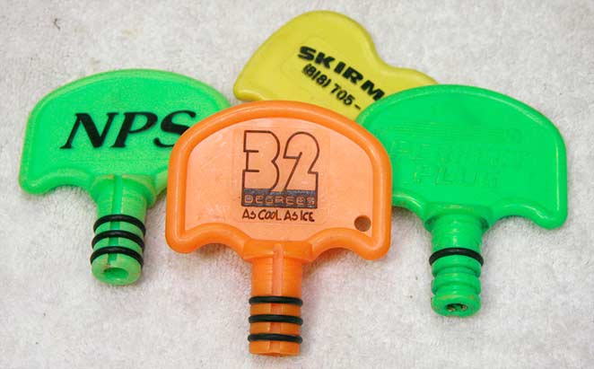 Random Barrel plugs, assorted color and manufacturer but all same plastic style