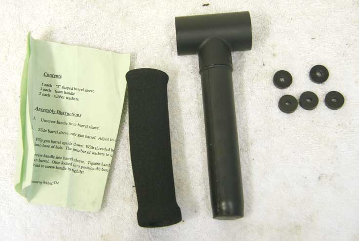 Whac T handle, new with plastic washers for barrel 1.05 ID