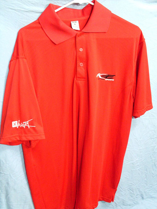 Kee collared shirt in Red. XL
