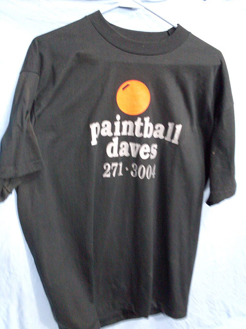 Paintball Dave's shirt, new, XL