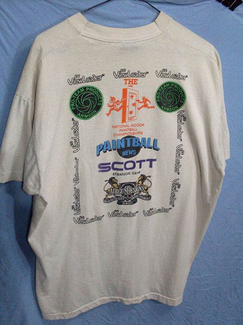 Pursuit support shirt for National Indoor Championship 1996. Size is a XL