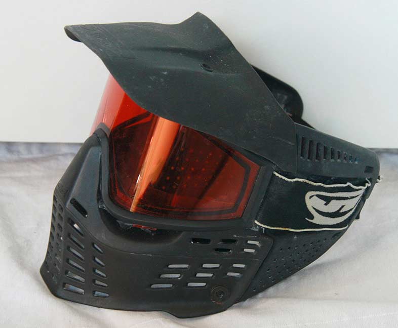 JT Spectra mask in black, with visor, good shape, needs new lens