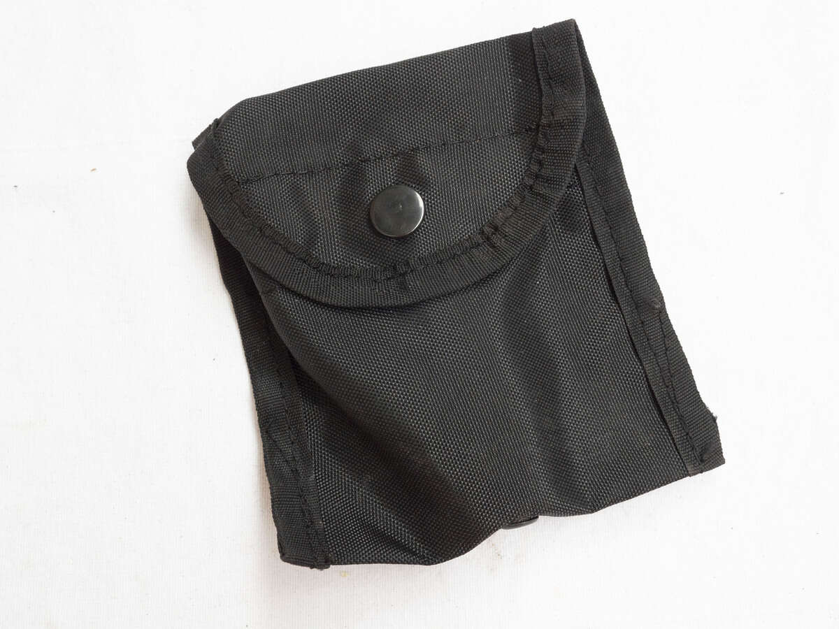 Small polyester Black canvas belt pouch