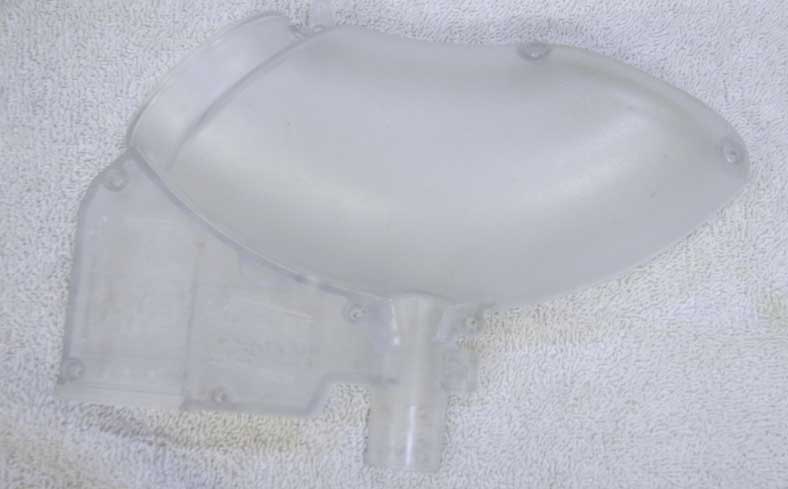 New right (passenger) side shell clear post be hard shell 