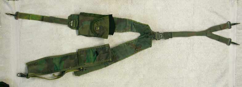 army surplus military suspenders, used shape, see pics, has squeegie holder and pounch