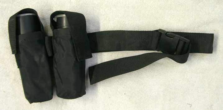 Black 2 pod pack, attached to belt (sewn), used good shape, 100rd pods not included