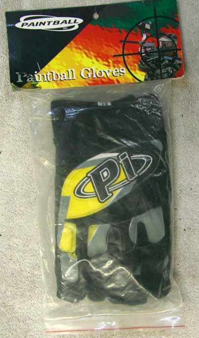 paintball inc, full finger xl gloves in yellow