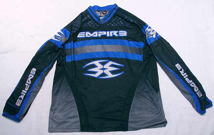Used empire “away?” jersey, blue and black, XL, arm padding