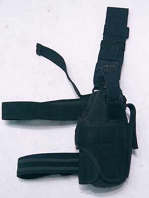 guarder black holster, heavy duty, button broke on top